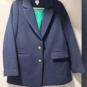 J. Crew Women's Navy Blazer with Gold Buttons